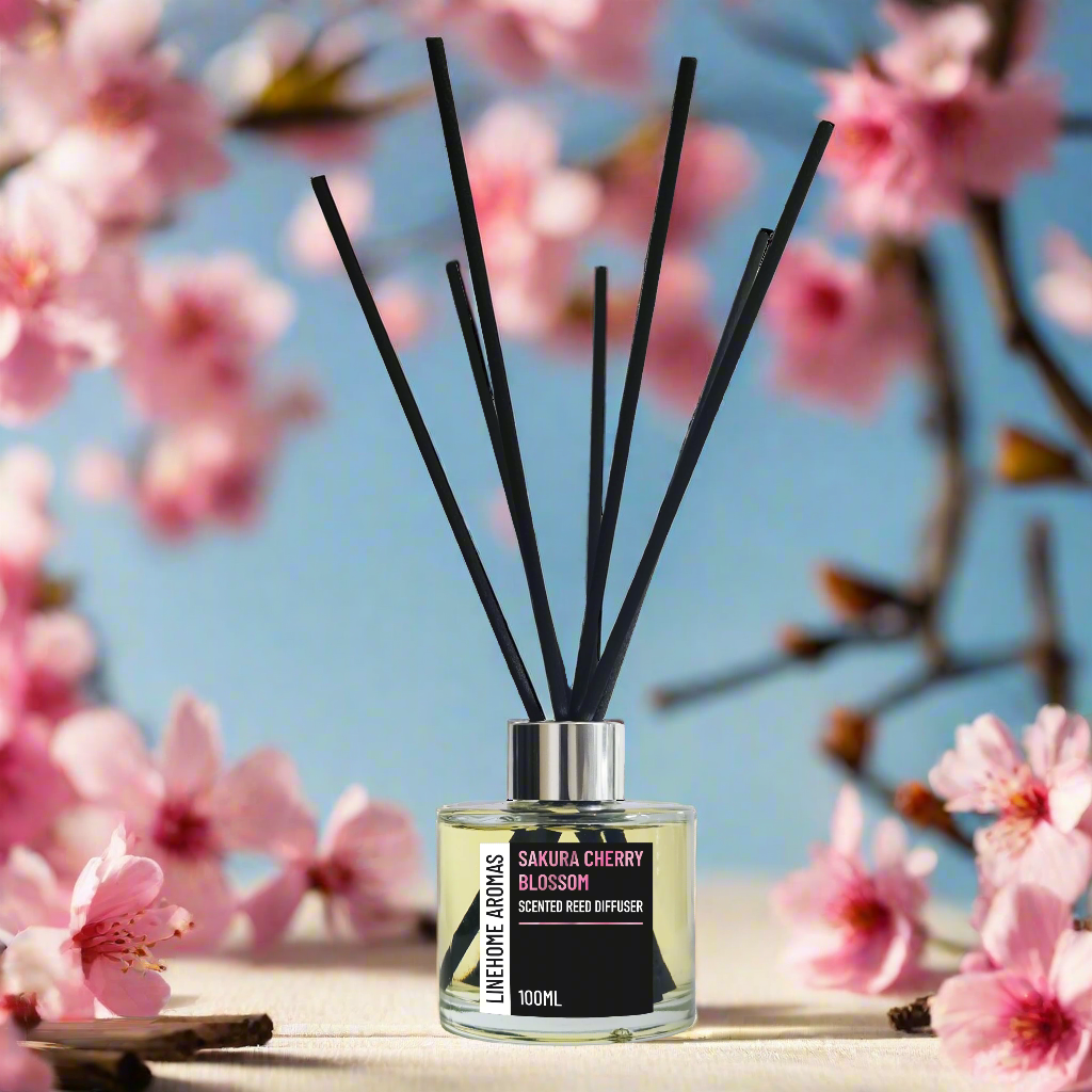 Cherry Scented Reed Diffuser Sakura Cherry Blossom Reed Diffuser – LineHome Aromas
